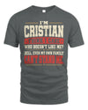 CRISTIAN-KTL06-H009 I’m [NAME] – Think I Care? Personalized Funny T-Shirt