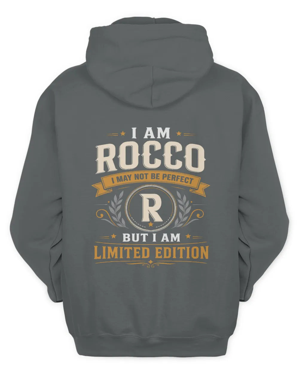 ROCCO KT88-V9 - Personalized “I Am NAME I May Not Be Perfect, But I Am Limited Edition” - Unisex Hoodie - Charcoal