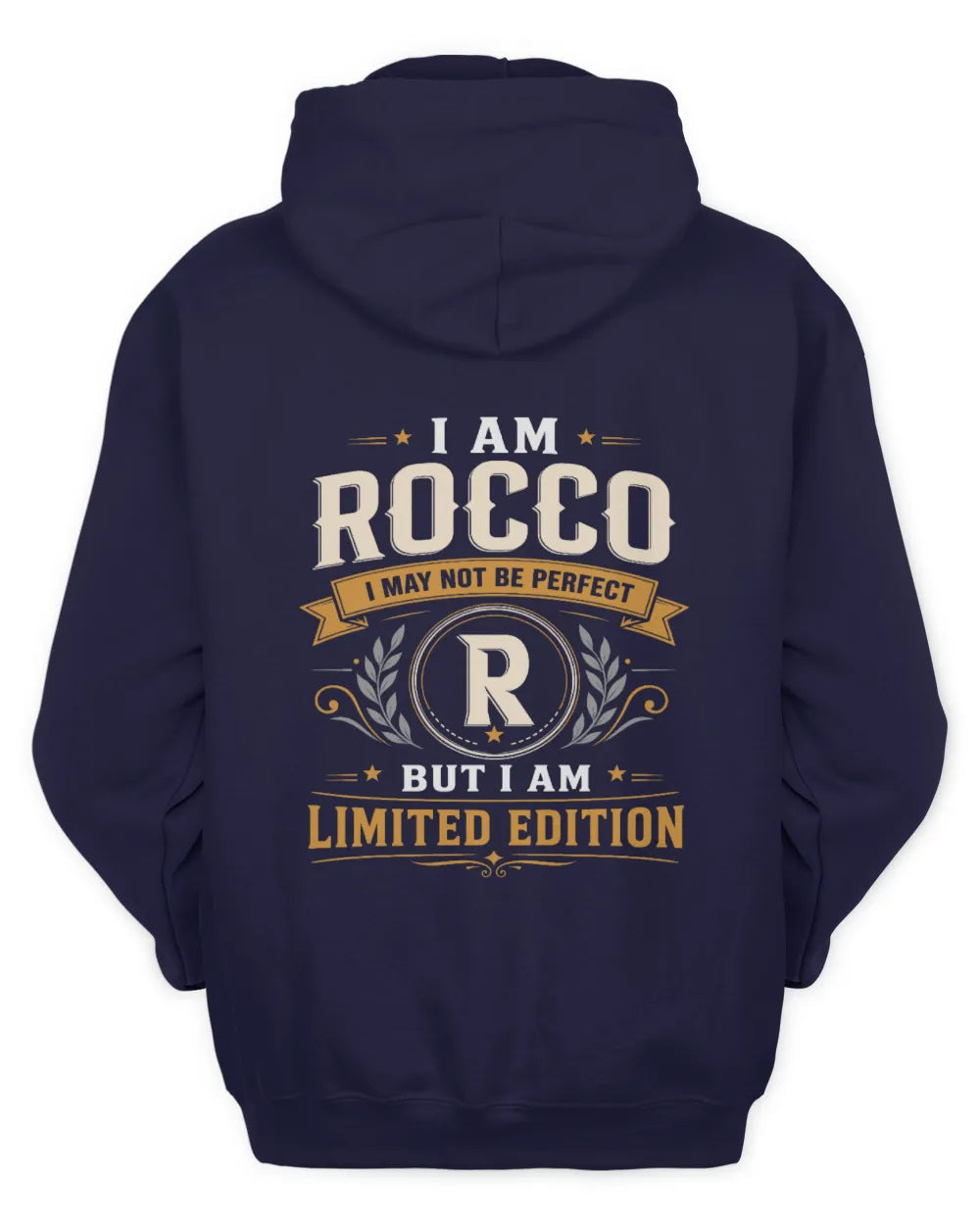 ROCCO KT88-V9 - Personalized “I Am NAME I May Not Be Perfect, But I Am Limited Edition” - Unisex Hoodie - Navy