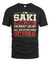 SAKI-KTL06-H009 I’m [NAME] – Think I Care? Personalized Funny T-Shirt