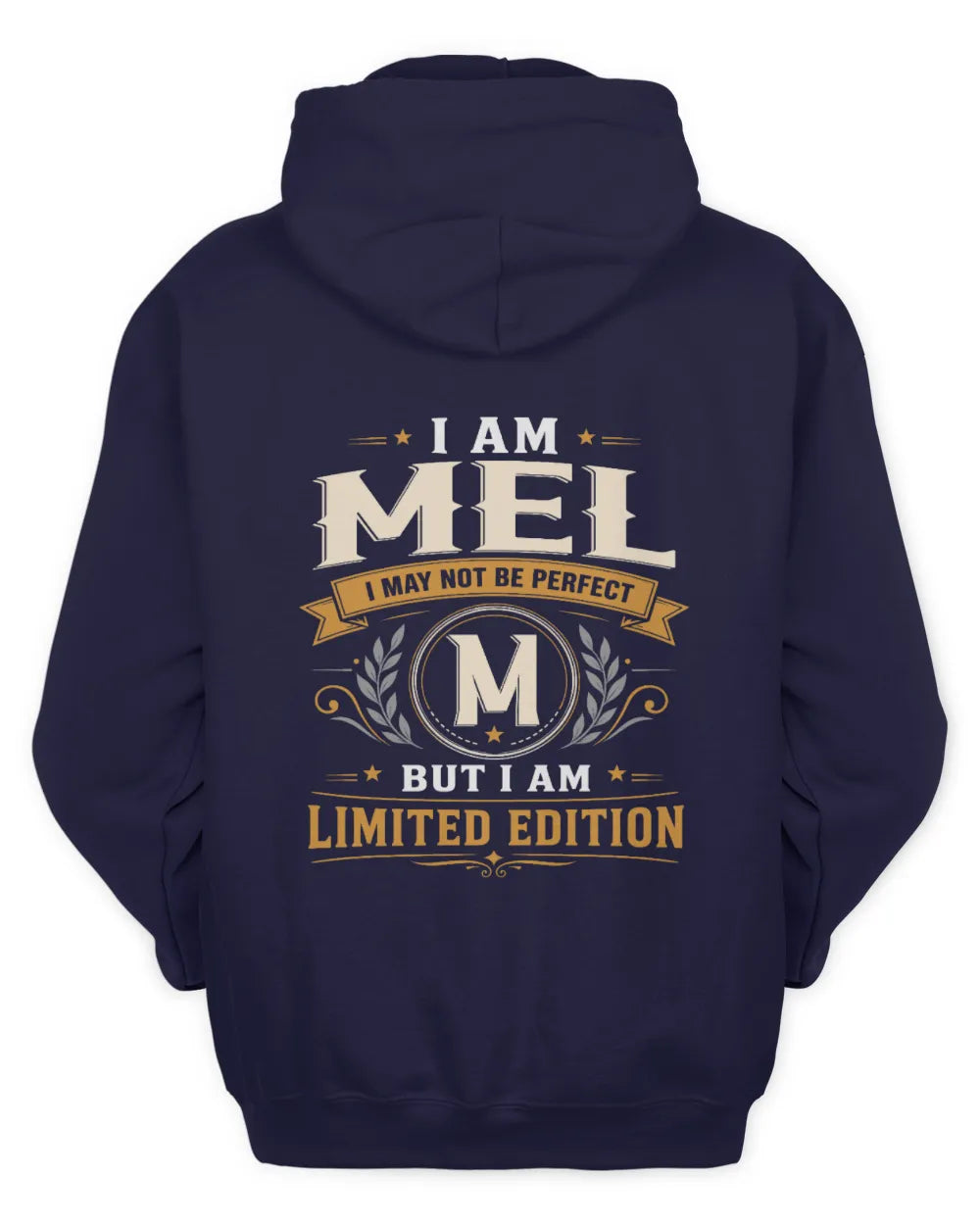 MEL KT88-V9 - Personalized “I Am NAME I May Not Be Perfect, But I Am Limited Edition” - Unisex Hoodie - Navy