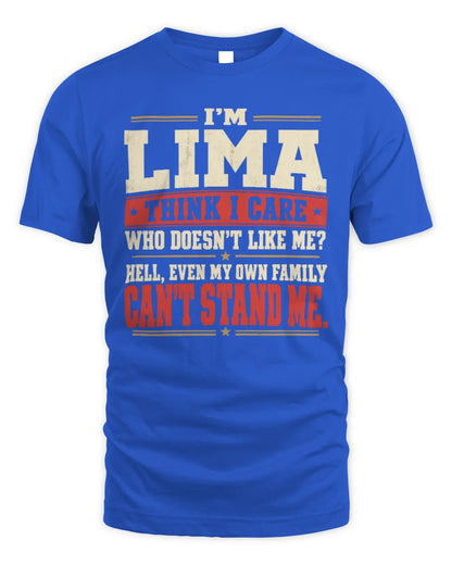 LIMA-KTL06-H009 I’m [NAME] – Think I Care? Personalized Funny T-Shirt - Unisex Standard T-Shirt - Royal