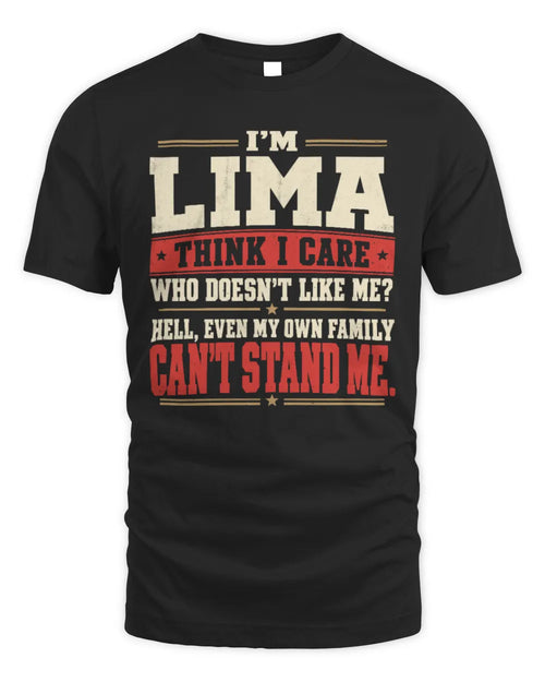 LIMA-KTL06-H009 I’m [NAME] – Think I Care? Personalized Funny T-Shirt - Unisex Standard T-Shirt - Black