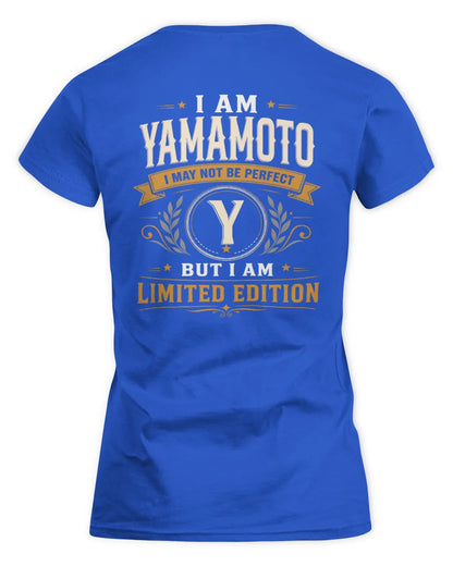 YAMAMOTO KT88-V9 - Personalized “I Am NAME I May Not Be Perfect, But I Am Limited Edition” - Women's Standard T-Shirt - Royal