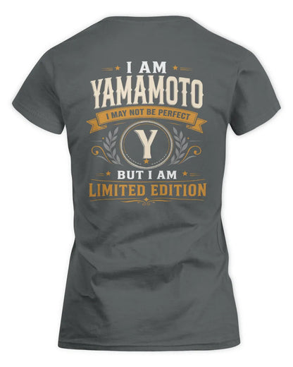 YAMAMOTO KT88-V9 - Personalized “I Am NAME I May Not Be Perfect, But I Am Limited Edition” - Women's Standard T-Shirt - Charcoal