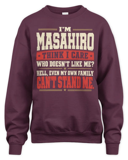 MASAHIRO-KTL06-H009 I’m [NAME] – Think I Care? Personalized Funny T-Shirt - Unisex Sweatshirt - Maroon