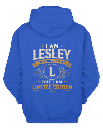 LESLEY KT88-V9 - Personalized “I Am NAME I May Not Be Perfect, But I Am Limited Edition” - Unisex Hoodie - Royal