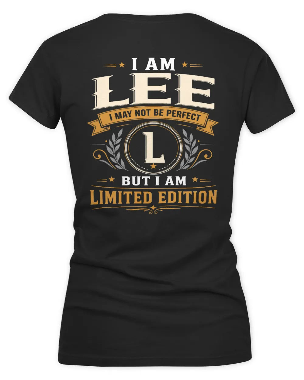 LEE KT88-V9 - Personalized “I Am NAME I May Not Be Perfect, But I Am Limited Edition” - Women's V-Neck T-Shirt - Black