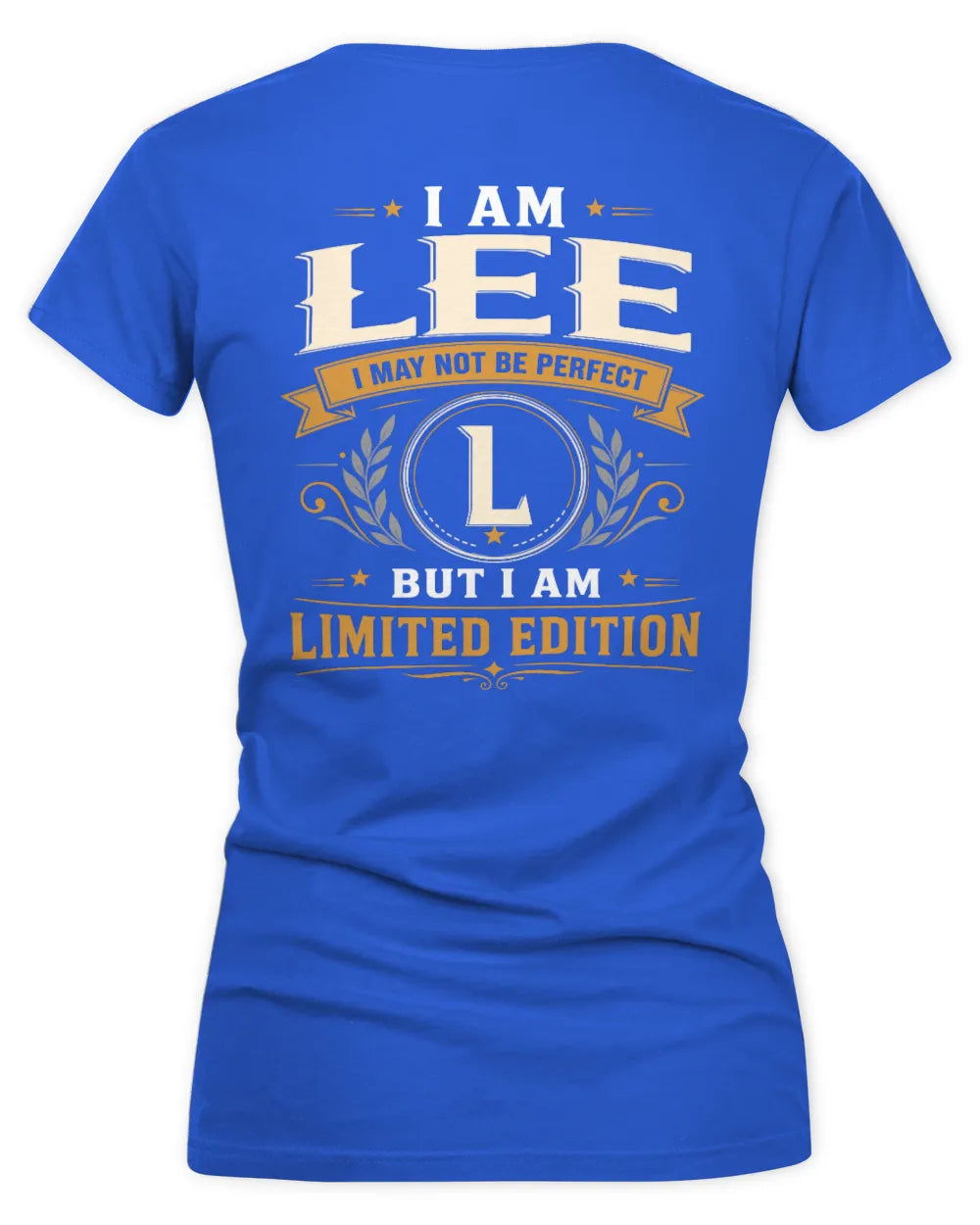 LEE KT88-V9 - Personalized “I Am NAME I May Not Be Perfect, But I Am Limited Edition” - Women's V-Neck T-Shirt - Royal