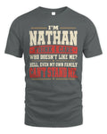 NATHAN-KTL06-H009 I’m [NAME] – Think I Care? Personalized Funny T-Shirt
