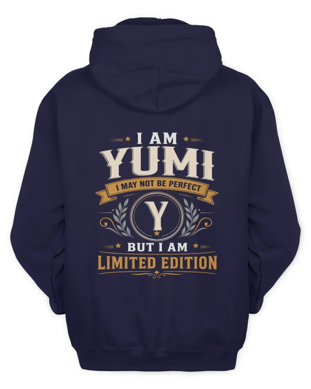 YUMI KT88-V9 - Personalized “I Am NAME I May Not Be Perfect, But I Am Limited Edition” - Unisex Hoodie - Navy