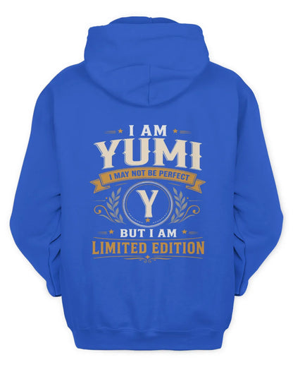 YUMI KT88-V9 - Personalized “I Am NAME I May Not Be Perfect, But I Am Limited Edition” - Unisex Hoodie - Royal