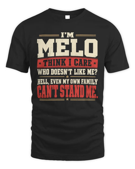 MELO-KTL06-H009 I’m [NAME] – Think I Care? Personalized Funny T-Shirt - Unisex Standard T-Shirt - Black