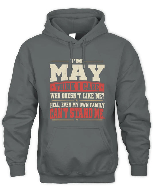 MAY-KTL06-H009 I’m [NAME] – Think I Care? Personalized Funny T-Shirt - Unisex Hoodie - Charcoal