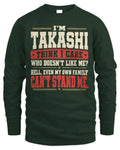 TAKASHI-KTL06-H009 I’m [NAME] – Think I Care? Personalized Funny T-Shirt