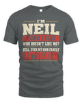 NEIL-KTL06-H009 I’m [NAME] – Think I Care? Personalized Funny T-Shirt