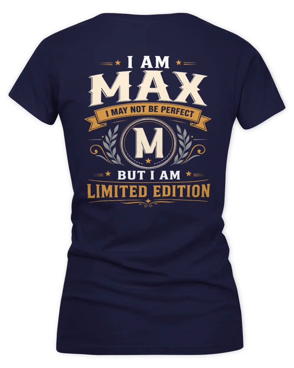 MAX KT88-V9 - Personalized “I Am NAME I May Not Be Perfect, But I Am Limited Edition” - Women's V-Neck T-Shirt - Navy