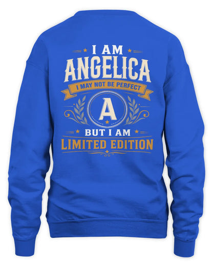 ANGELICA KT88-V9 - Personalized “I Am NAME I May Not Be Perfect, But I Am Limited Edition” - Unisex Sweatshirt - Royal