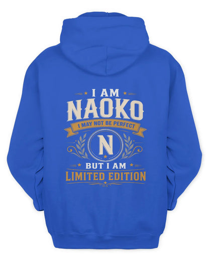 NAOKO KT88-V9 - Personalized “I Am NAME I May Not Be Perfect, But I Am Limited Edition” - Unisex Hoodie - Royal
