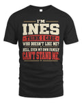 INES-KTL06-H009 I’m [NAME] – Think I Care? Personalized Funny T-Shirt