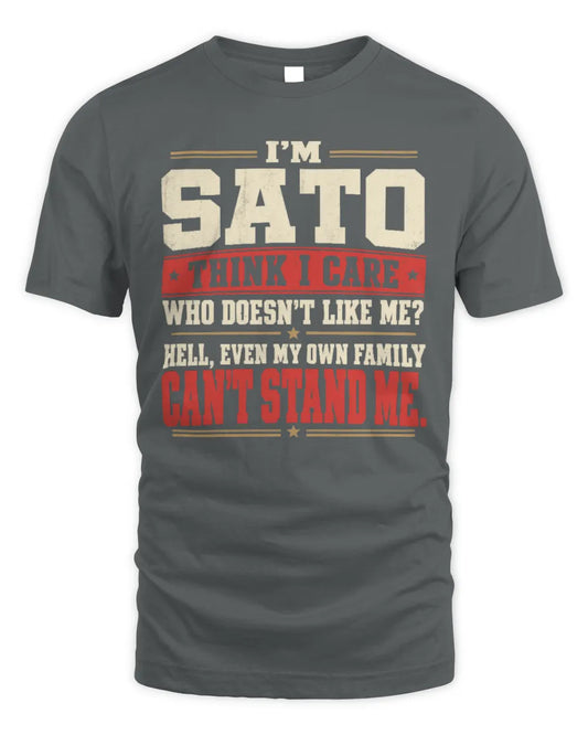 SATO-KTL06-H009 I’m [NAME] – Think I Care? Personalized Funny T-Shirt - Unisex Standard T-Shirt - Charcoal