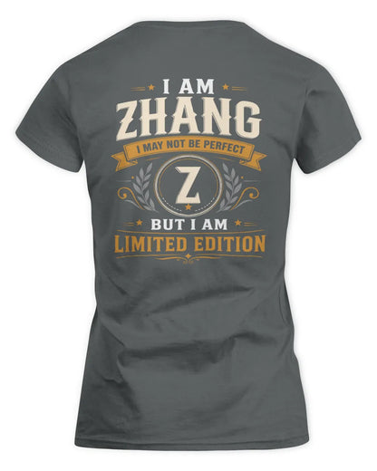 ZHANG KT88-V9 - Personalized “I Am NAME I May Not Be Perfect, But I Am Limited Edition” - Women's Standard T-Shirt - Charcoal