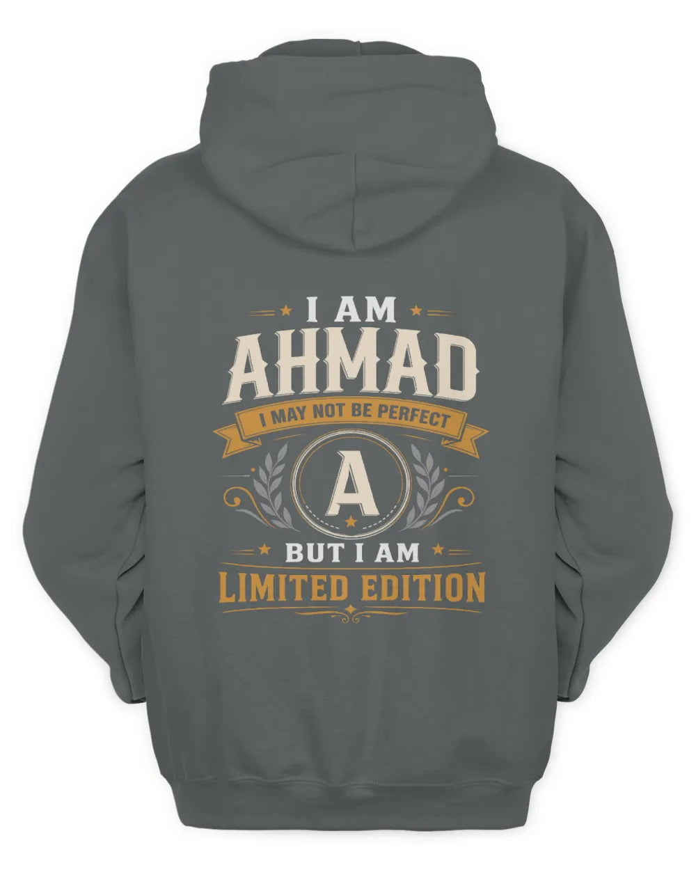 AHMAD KT88-V9 - Personalized “I Am NAME I May Not Be Perfect, But I Am Limited Edition” - Unisex Hoodie - Charcoal