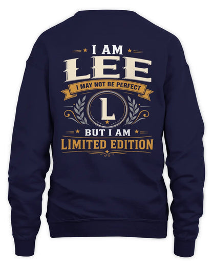 LEE KT88-V9 - Personalized “I Am NAME I May Not Be Perfect, But I Am Limited Edition” - Unisex Sweatshirt - Navy