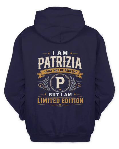PATRIZIA KT88-V9 - Personalized “I Am NAME I May Not Be Perfect, But I Am Limited Edition” - Unisex Hoodie - Navy