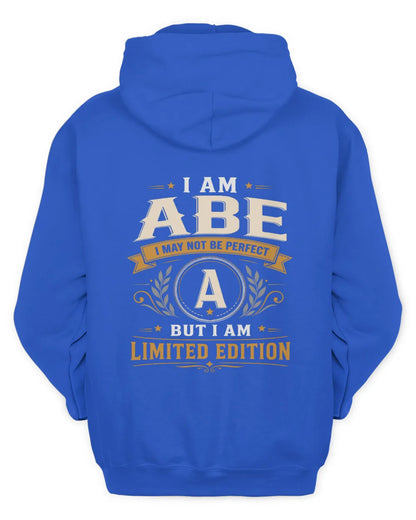 ABE KT88-V9 - Personalized “I Am NAME I May Not Be Perfect, But I Am Limited Edition” - Unisex Hoodie - Royal
