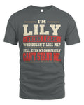 LILY-KTL06-H009 I’m [NAME] – Think I Care? Personalized Funny T-Shirt