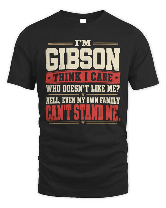 GIBSON-KTL06-H009 I’m [NAME] – Think I Care? Personalized Funny T-Shirt - Unisex Standard T-Shirt - Black