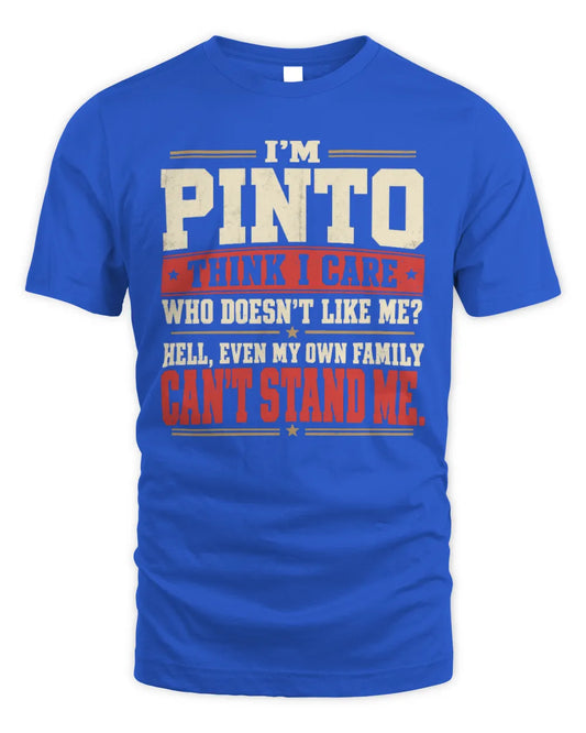 PINTO-KTL06-H009 I’m [NAME] – Think I Care? Personalized Funny T-Shirt - Unisex Standard T-Shirt - Royal