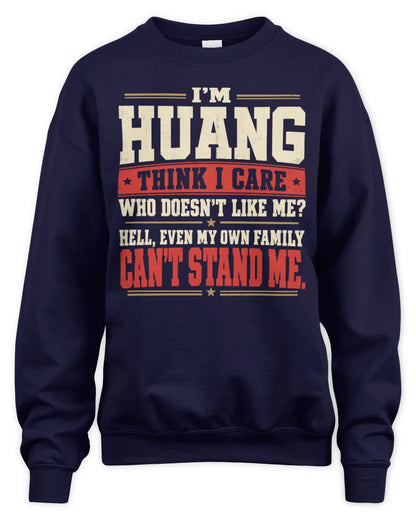 HUANG-KTL06-H009 I’m [NAME] – Think I Care? Personalized Funny T-Shirt - Unisex Sweatshirt - Navy