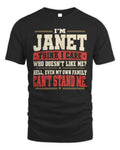 JANET-KTL06-H009 I’m [NAME] – Think I Care? Personalized Funny T-Shirt