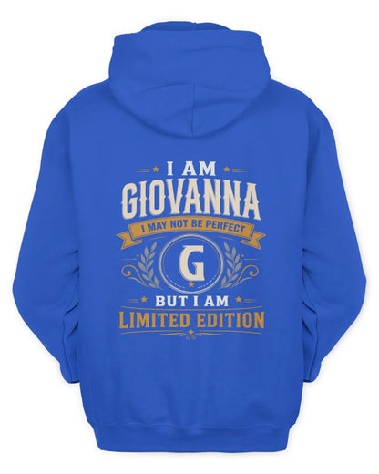 GIOVANNA KT88-V9 - Personalized “I Am NAME I May Not Be Perfect, But I Am Limited Edition” - Unisex Hoodie - Royal