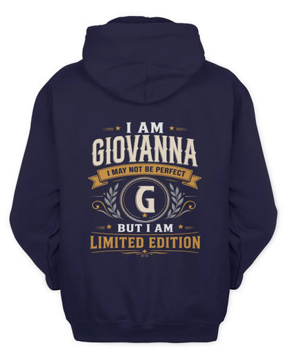 GIOVANNA KT88-V9 - Personalized “I Am NAME I May Not Be Perfect, But I Am Limited Edition” - Unisex Hoodie - Navy