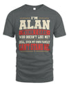ALAN-KTL06-H009 I’m [NAME] – Think I Care? Personalized Funny T-Shirt