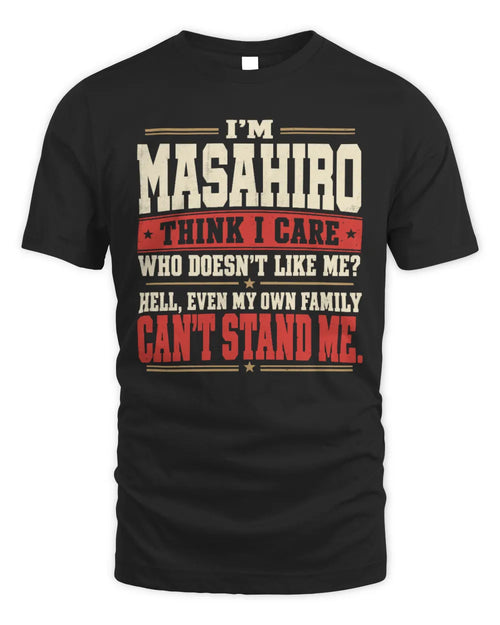 MASAHIRO-KTL06-H009 I’m [NAME] – Think I Care? Personalized Funny T-Shirt - Unisex Standard T-Shirt - Black