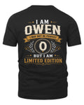 OWEN KT88-V9 - Personalized “I Am NAME I May Not Be Perfect, But I Am Limited Edition”