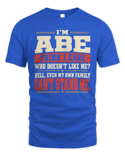 ABE-KTL06-H009 I’m [NAME] – Think I Care? Personalized Funny T-Shirt - Unisex Standard T-Shirt - Royal