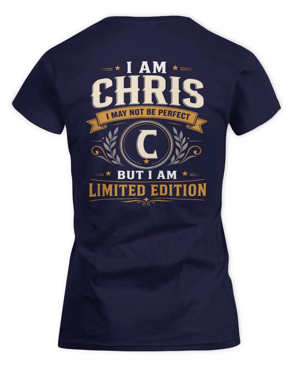 CHRIS KT88-V9 - Personalized “I Am NAME I May Not Be Perfect, But I Am Limited Edition” - Women's Standard T-Shirt - Navy
