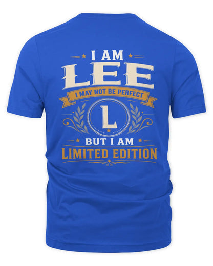 LEE KT88-V9 - Personalized “I Am NAME I May Not Be Perfect, But I Am Limited Edition” - Unisex Premium T-Shirt - Royal