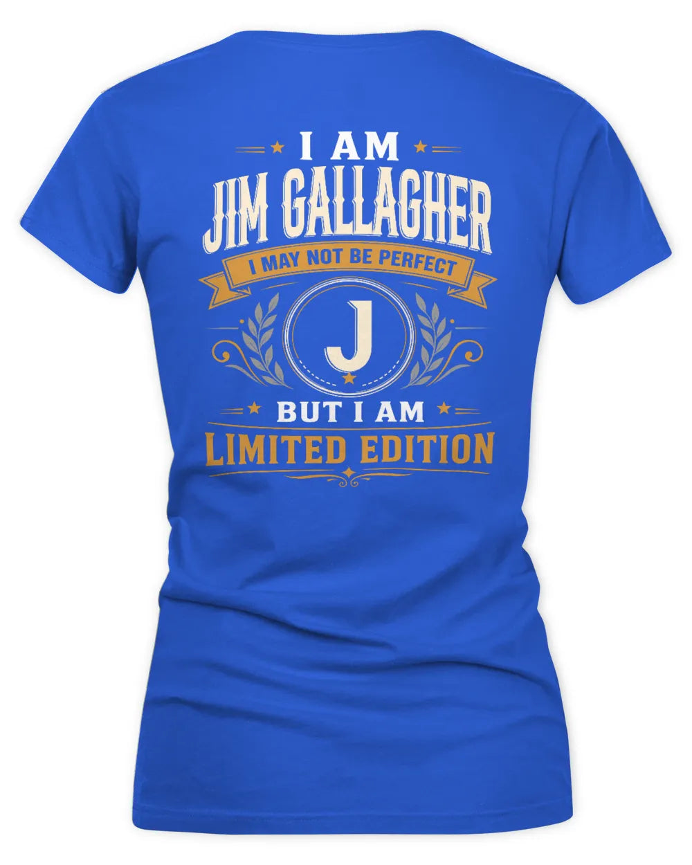 NICOLA KT88-V9 - Personalized “I Am NAME I May Not Be Perfect, But I Am Limited Edition” - Women's V-Neck T-Shirt - Royal