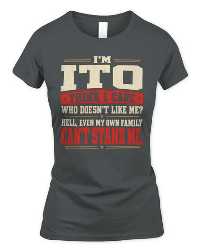 ITO-KTL06-H009 I’m [NAME] – Think I Care? Personalized Funny T-Shirt - Women's Standard T-Shirt - Charcoal