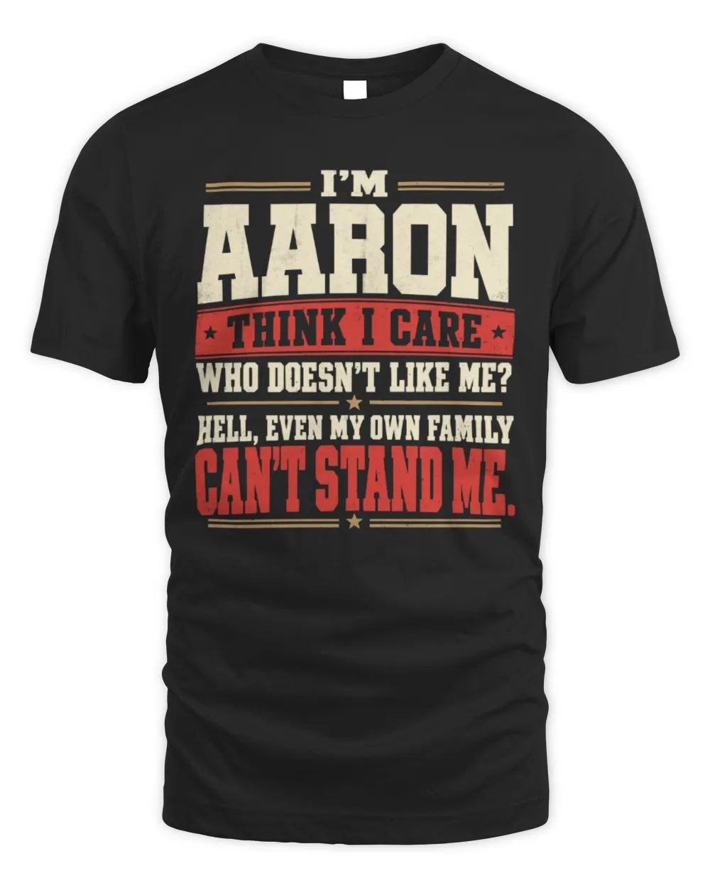 MEGAN-KTL06-H009 I’m [NAME] – Think I Care? Personalized Funny T-Shirt - Unisex Standard T-Shirt - Black