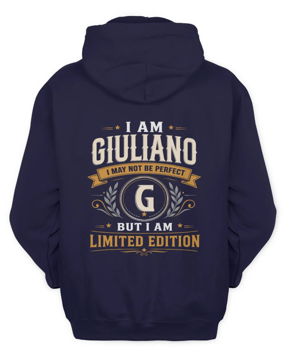 GIULIANO KT88-V9 - Personalized “I Am NAME I May Not Be Perfect, But I Am Limited Edition” - Unisex Hoodie - Navy