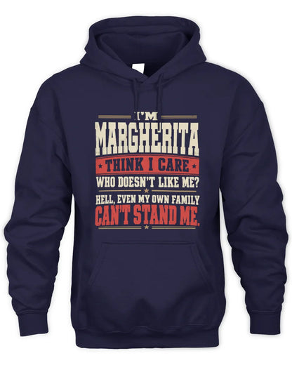 MARGHERITA-KTL06-H009 I’m [NAME] – Think I Care? Personalized Funny T-Shirt - Unisex Hoodie - Navy