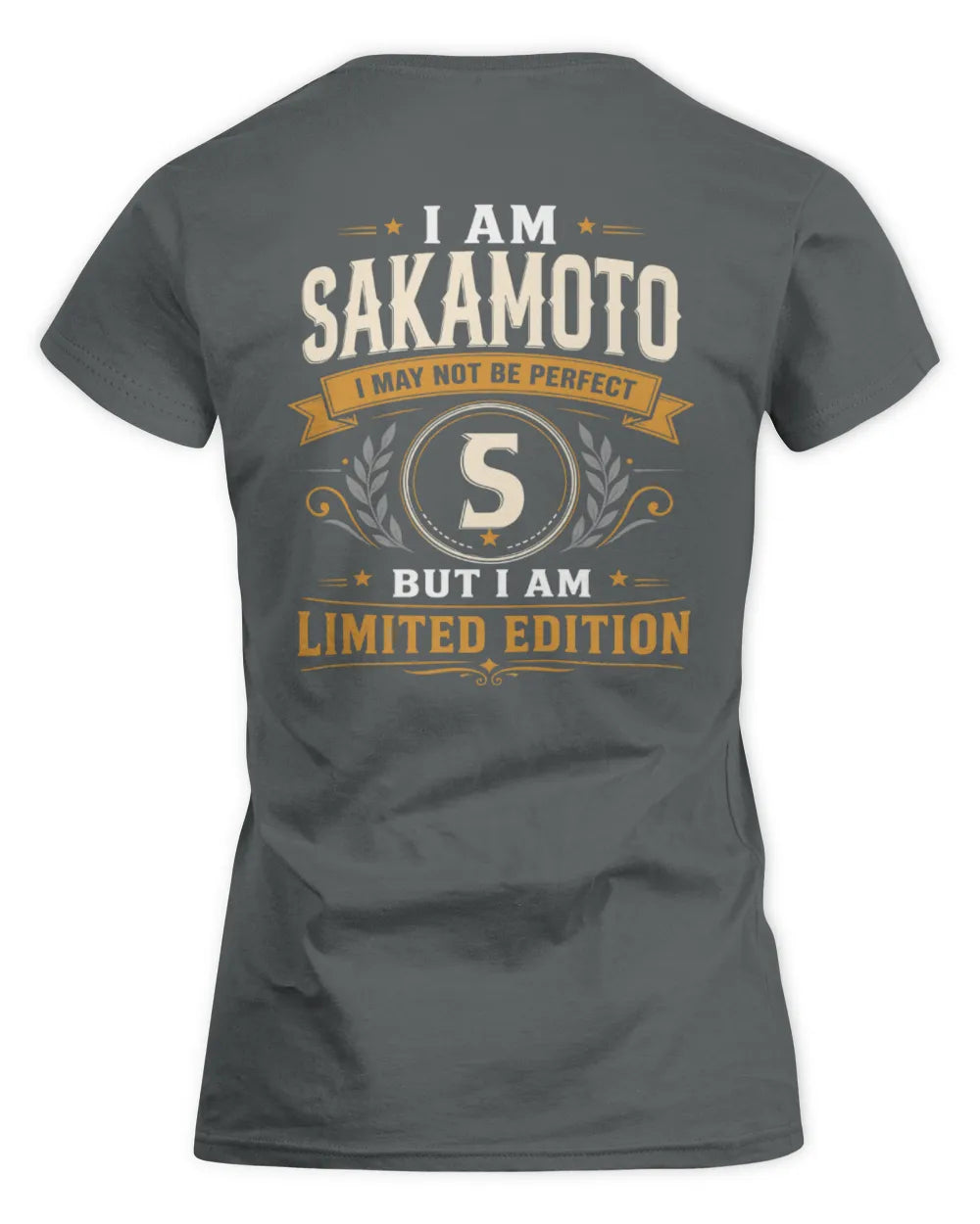 SAKAMOTO KT88-V9 - Personalized “I Am NAME I May Not Be Perfect, But I Am Limited Edition” - Women's Standard T-Shirt - Charcoal
