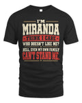 MIRANDA-KTL06-H009 I’m [NAME] – Think I Care? Personalized Funny T-Shirt